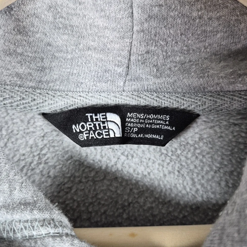 The North Face Gray Hoodie Mens S Never Stop Exploring Logo Pullover Sweatshirt‎